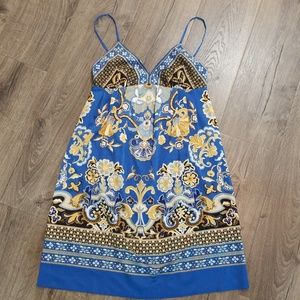 EUC Silk blue dress
